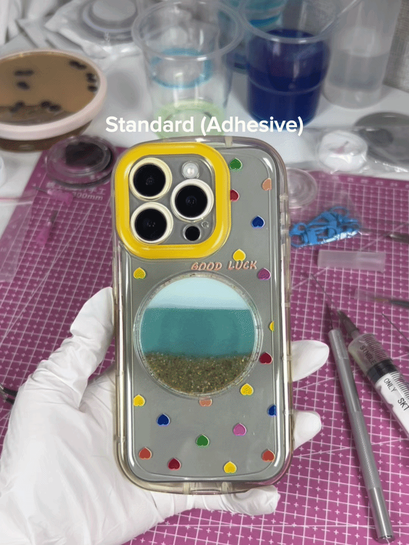 Ocean Wave Liquid Art Phone Grip